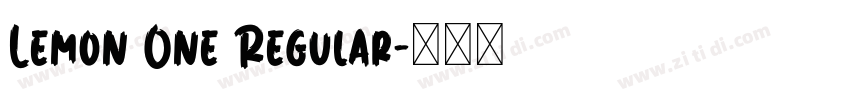 Lemon One Regular字体转换